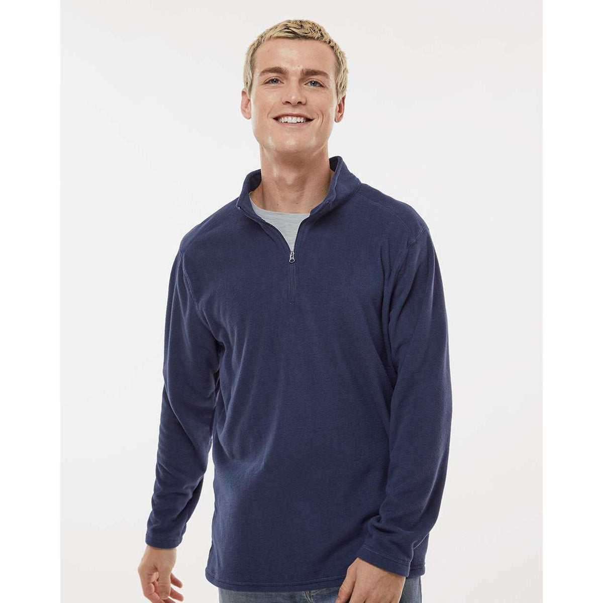 no-logo Augusta Eco Revive Micro-Lite Fleece Quarter-Zip Pullover-Augusta-Thread Logic