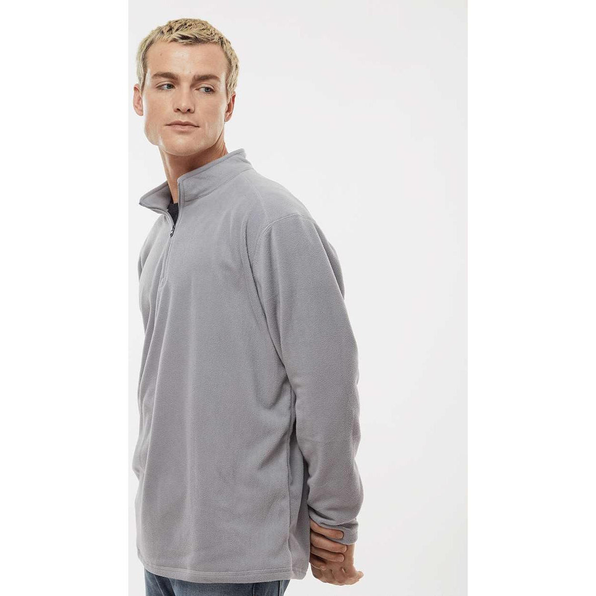 no-logo Augusta Eco Revive Micro-Lite Fleece Quarter-Zip Pullover-Augusta-Thread Logic