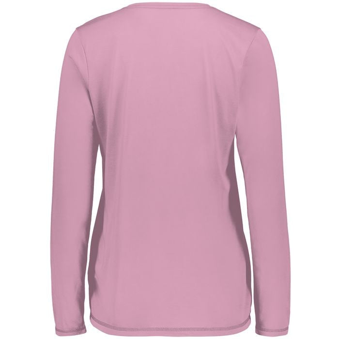 no-logo Augusta Ladies Super Soft-Spun Poly Long Sleeve Tee-Ladies T-Shirts-Augusta-Thread Logic