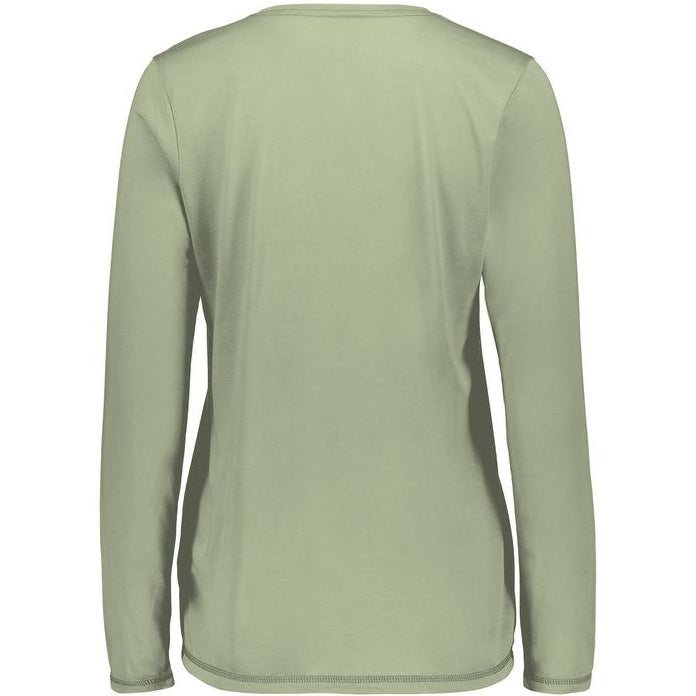 no-logo Augusta Ladies Super Soft-Spun Poly Long Sleeve Tee-Ladies T-Shirts-Augusta-Thread Logic