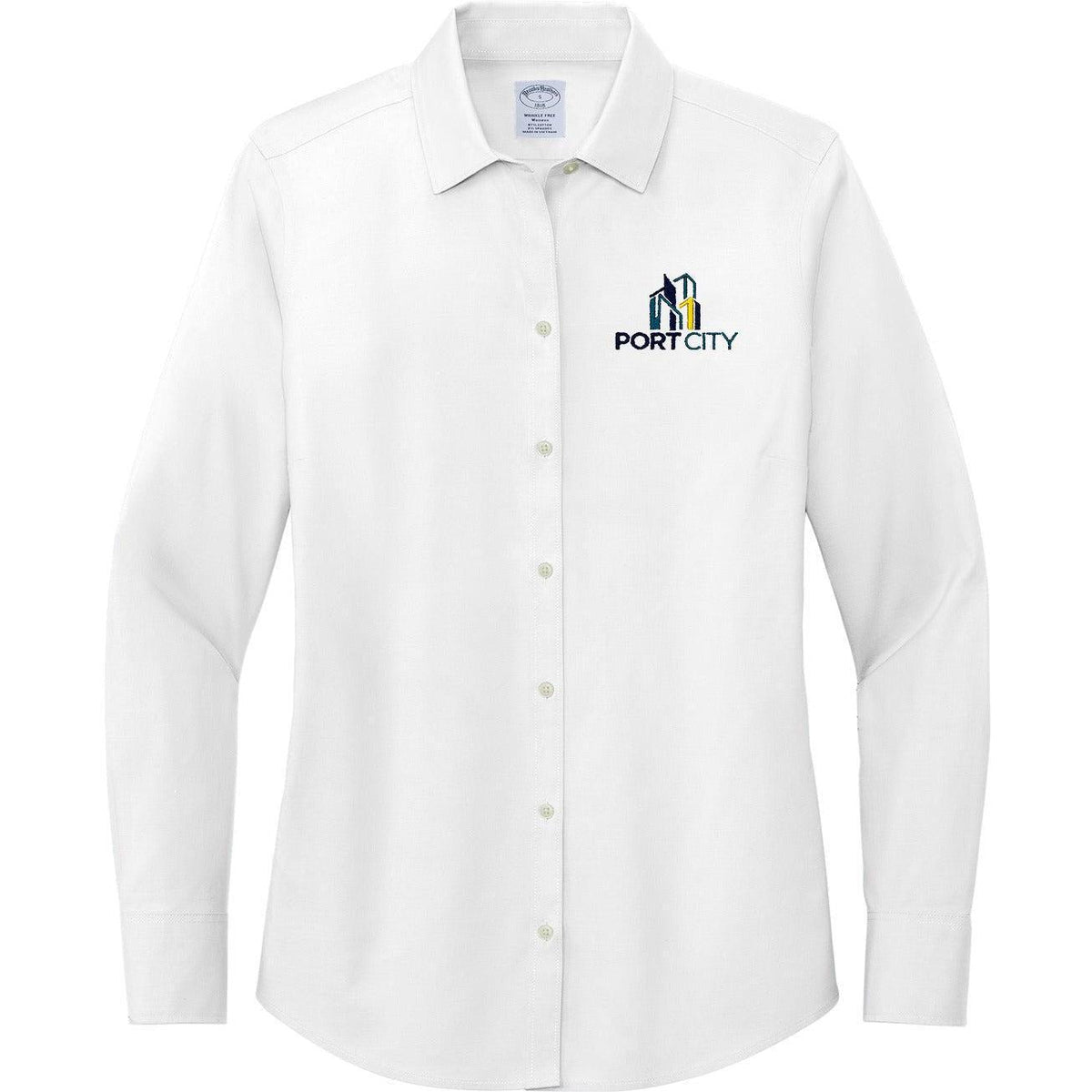 no-logo Brooks Brothers Ladies Wrinkle-Free Stretch Pinpoint Shirt-Regular-Brooks Brothers-Thread Logic