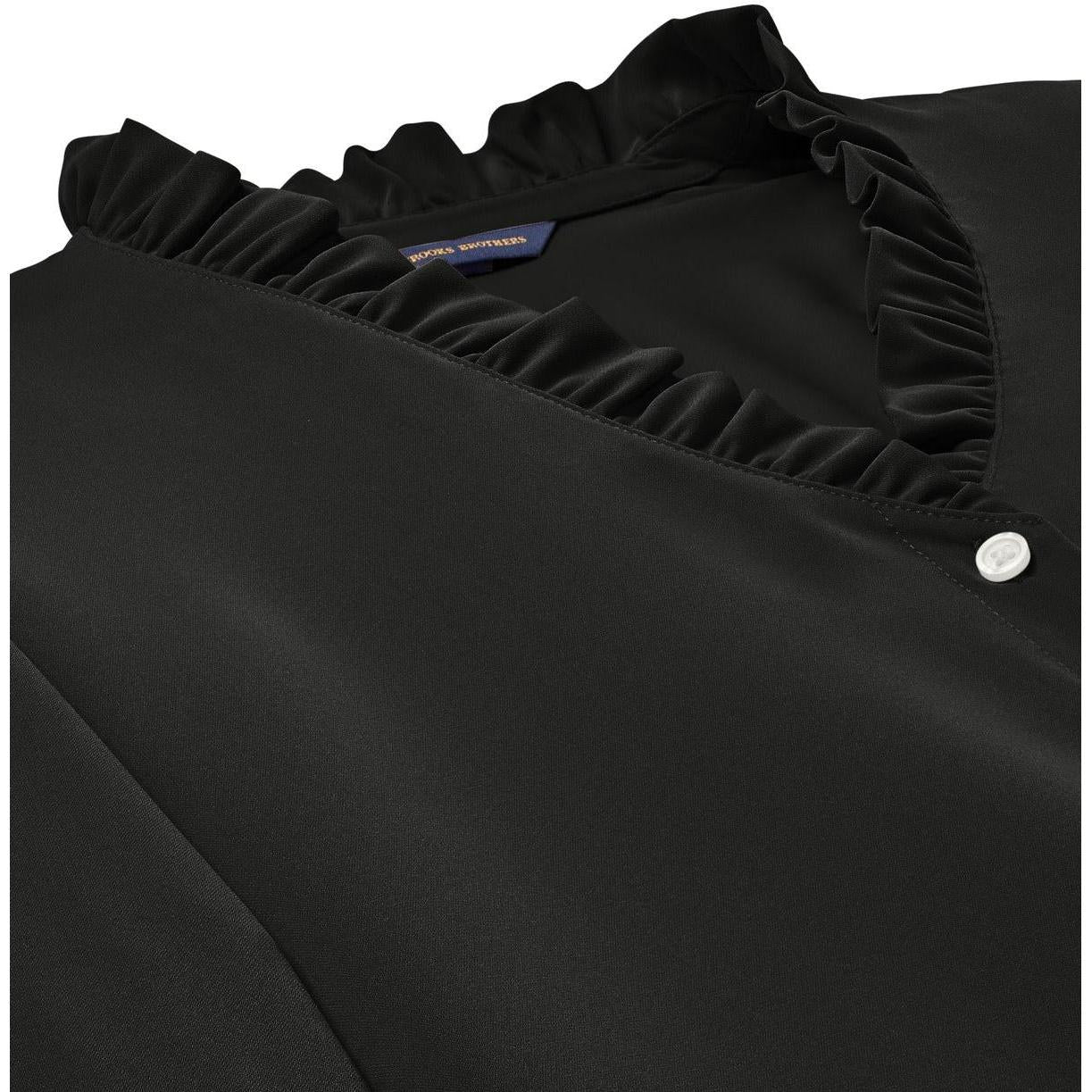 Brooks Brothers Women's Long Sleeve Ruffle Collar Blouse