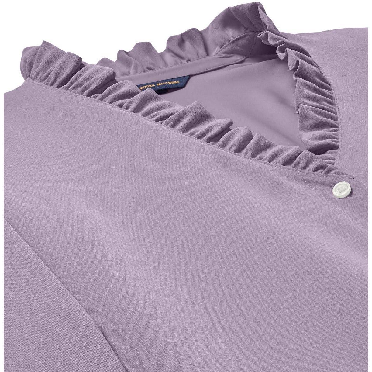 Brooks Brothers Women's Long Sleeve Ruffle Collar Blouse