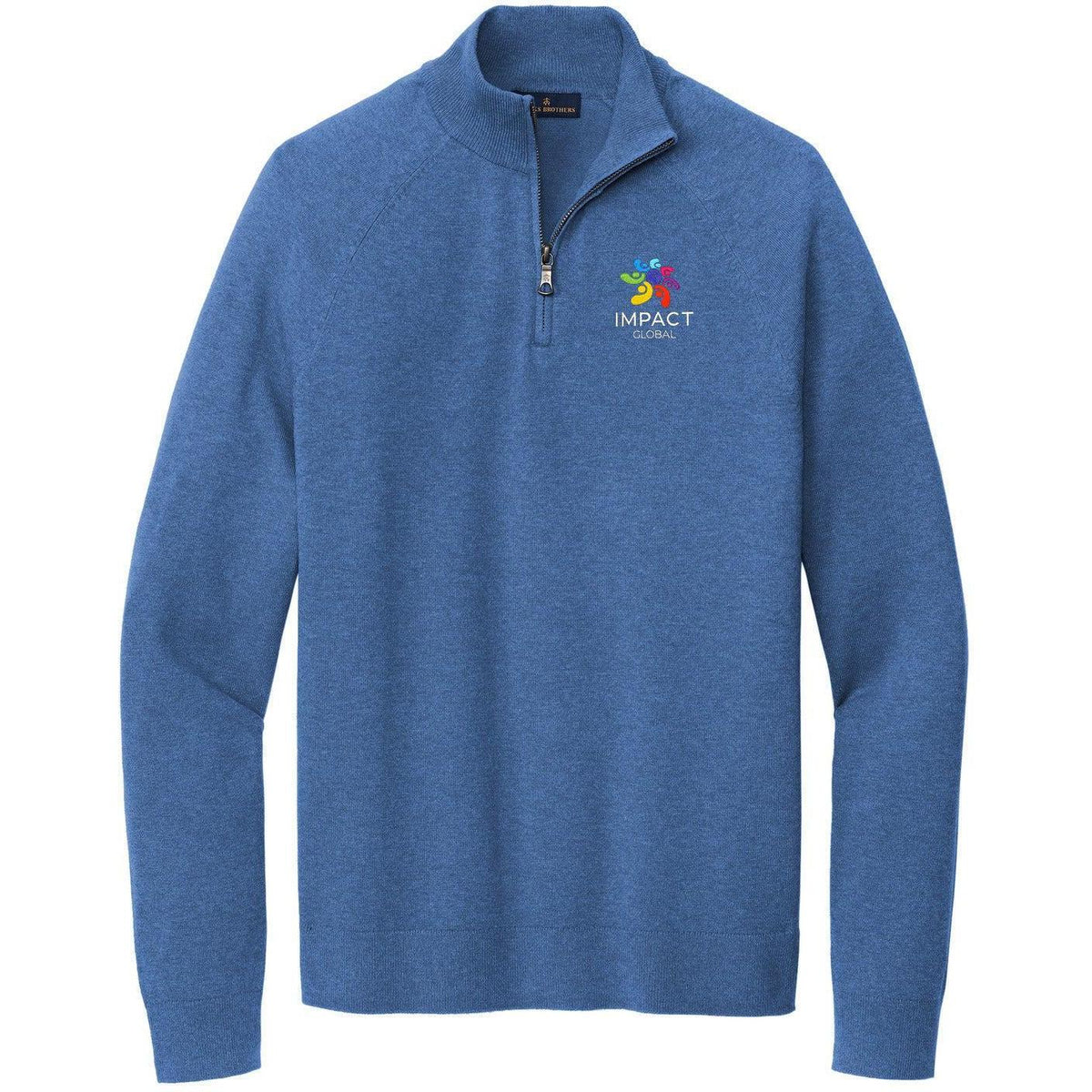 no-logo Brooks Brothers Cotton Stretch 1/4-Zip Sweater-Regular-Brooks Brothers-Thread Logic