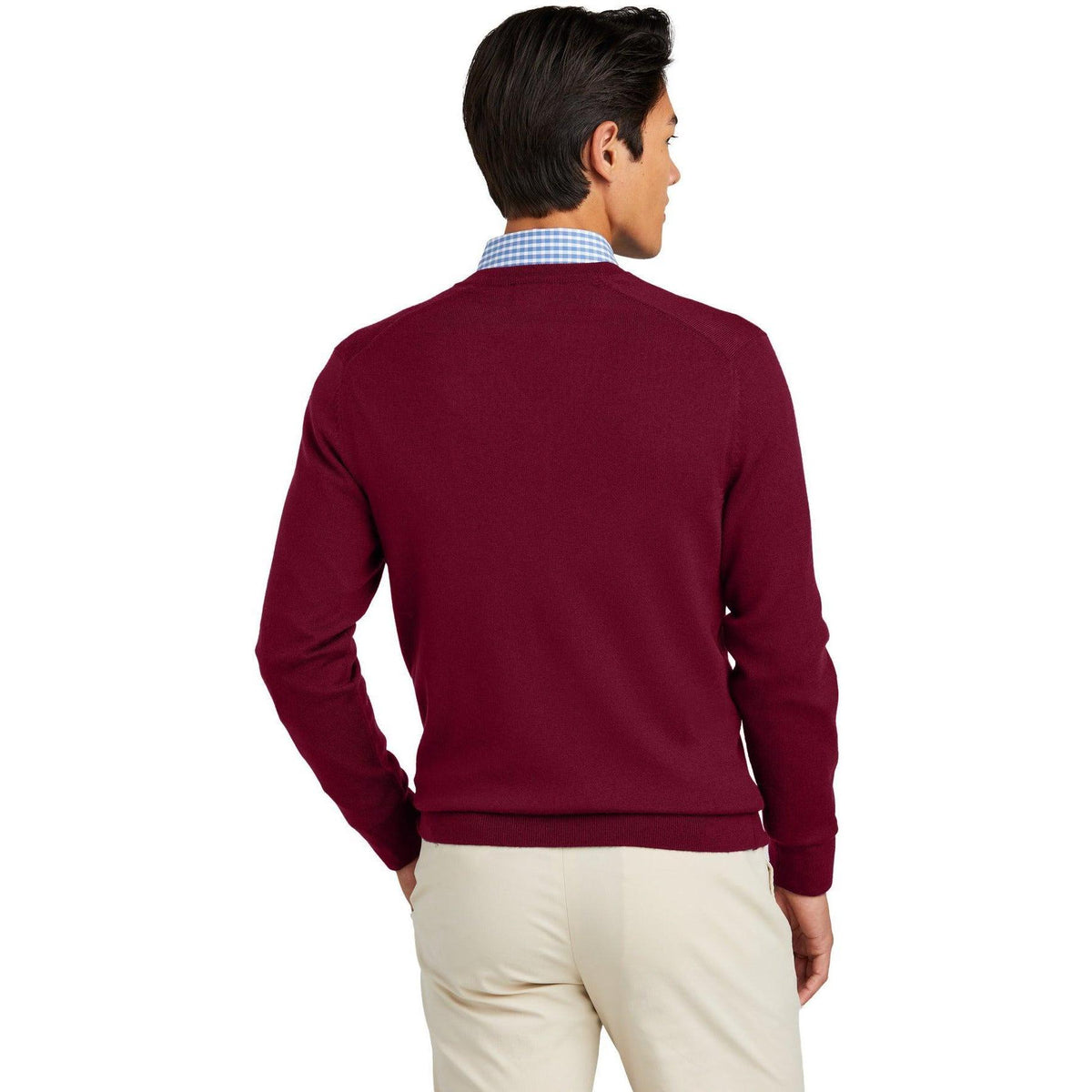 no-logo Brooks Brothers Washable Merino V-Neck Sweater-Brooks Brothers-Thread Logic