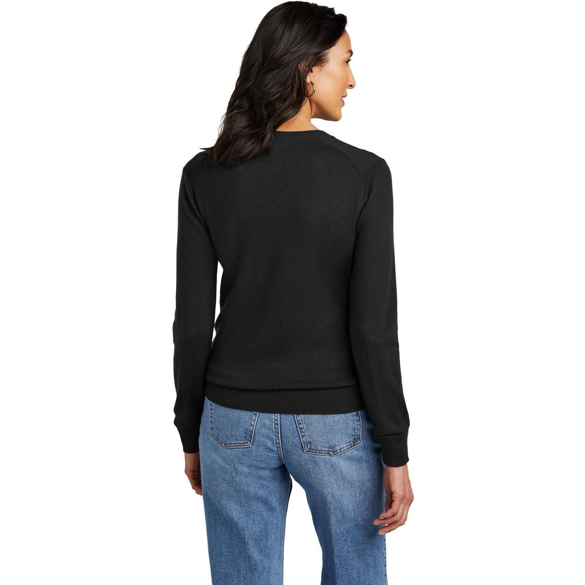 no-logo Brooks Brothers Women's Washable Merino V-Neck Sweater-Brooks Brothers-Thread Logic