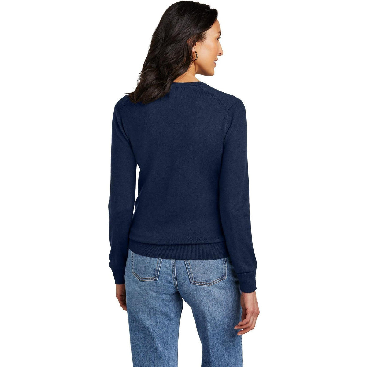 no-logo Brooks Brothers Women's Washable Merino V-Neck Sweater-Brooks Brothers-Thread Logic