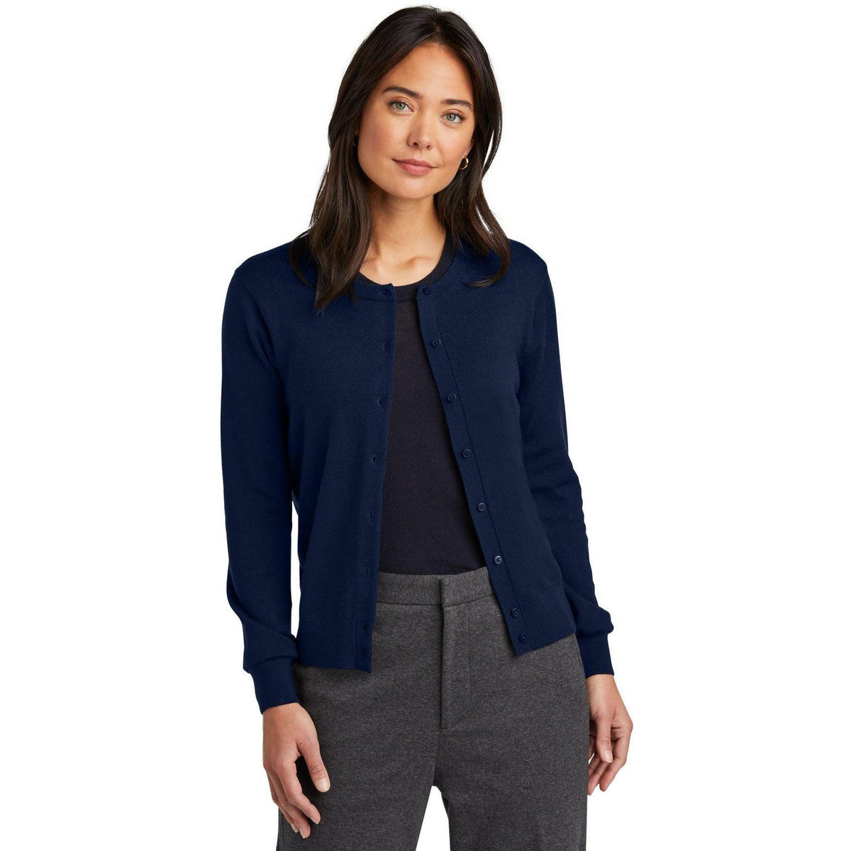 no-logo Brooks Brothers Women's Washable Merino Cardigan Sweater-Brooks Brothers-Thread Logic