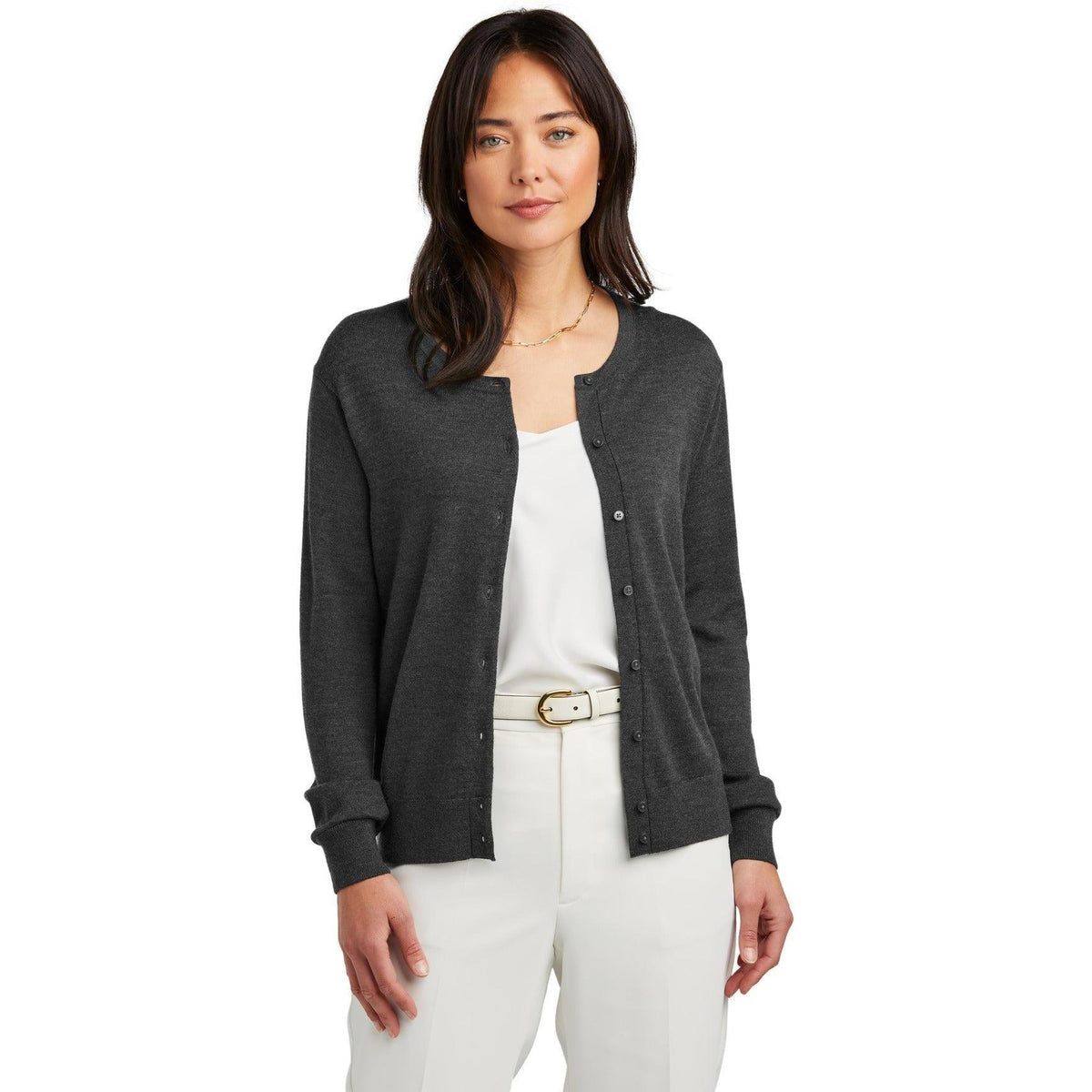 no-logo Brooks Brothers Women's Washable Merino Cardigan Sweater-Brooks Brothers-Thread Logic