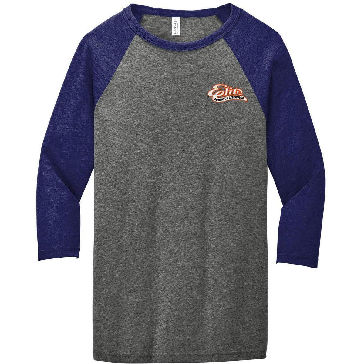 no-logo Bella+Canvas 3/4-Sleeve Baseball Tee-Regular-Bella&Canvas-Thread Logic