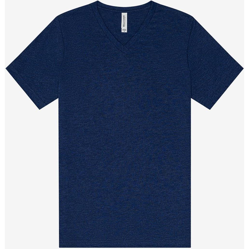 no-logo Bella+Canvas Triblend Short Sleeve V-Neck Tee