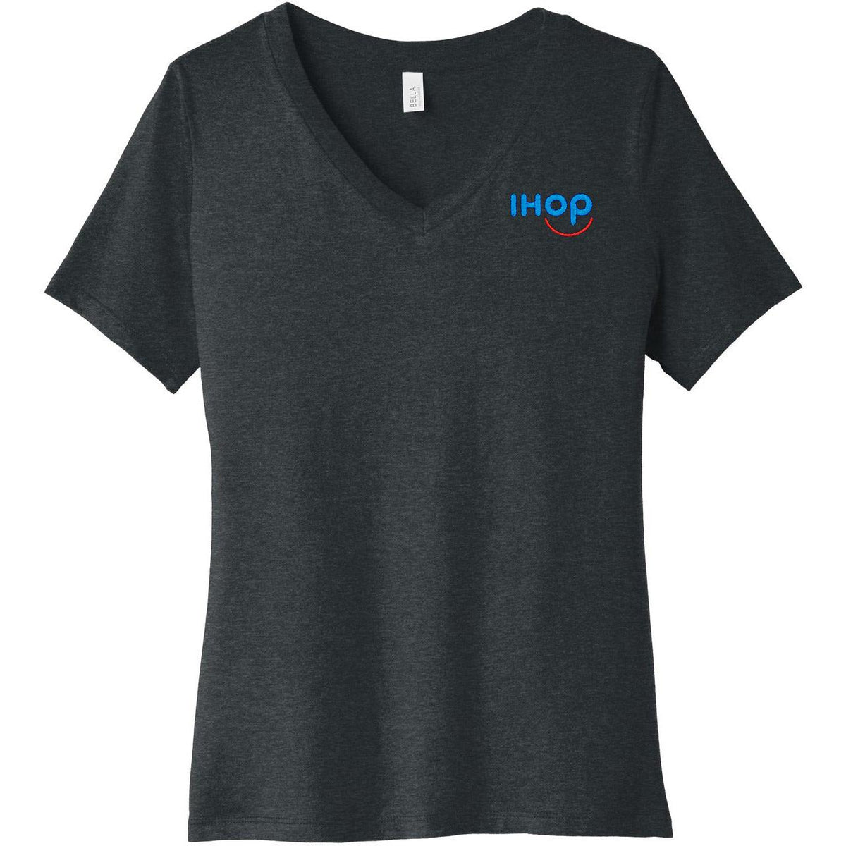 no-logo Bella+Canvas Ladies Relaxed Heather CVC V-Neck Tee-Regular-Bella&Canvas-Thread Logic