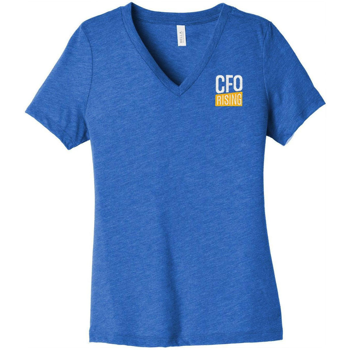 no-logo Bella+Canvas Ladies Relaxed Triblend V-Neck Tee-Regular-Bella&Canvas-Thread Logic