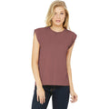 no-logo CLOSEOUT - BELLA+CANVAS Women's Flowy Muscle Tee With Rolled Cuffs-Bella&Canvas-Mauve-S-Thread Logic