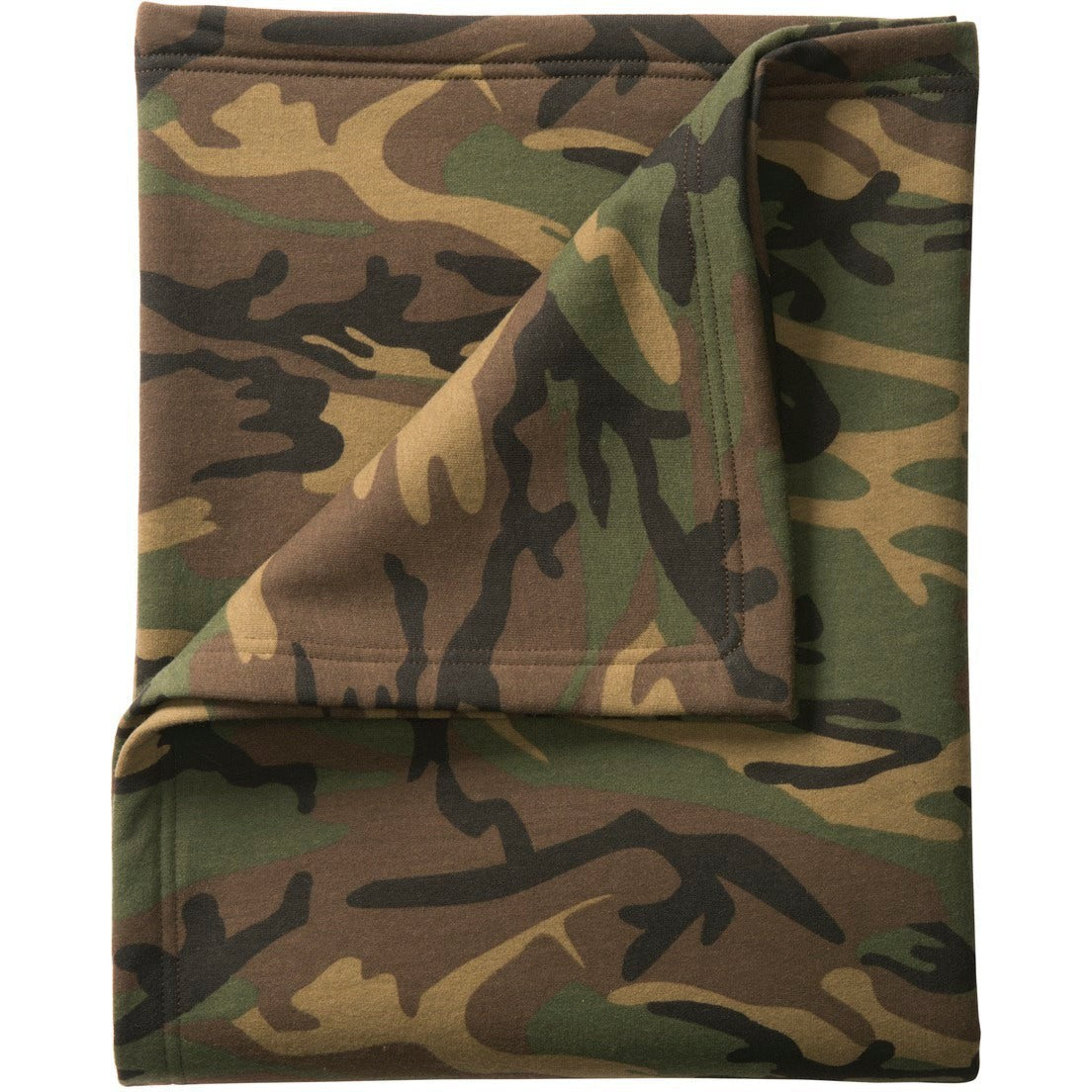no-logo CLOSEOUT - Port & Company Core Fleece Camo Sweatshirt Blanket-Port & Company-Military Camo-OSFA-Thread Logic
