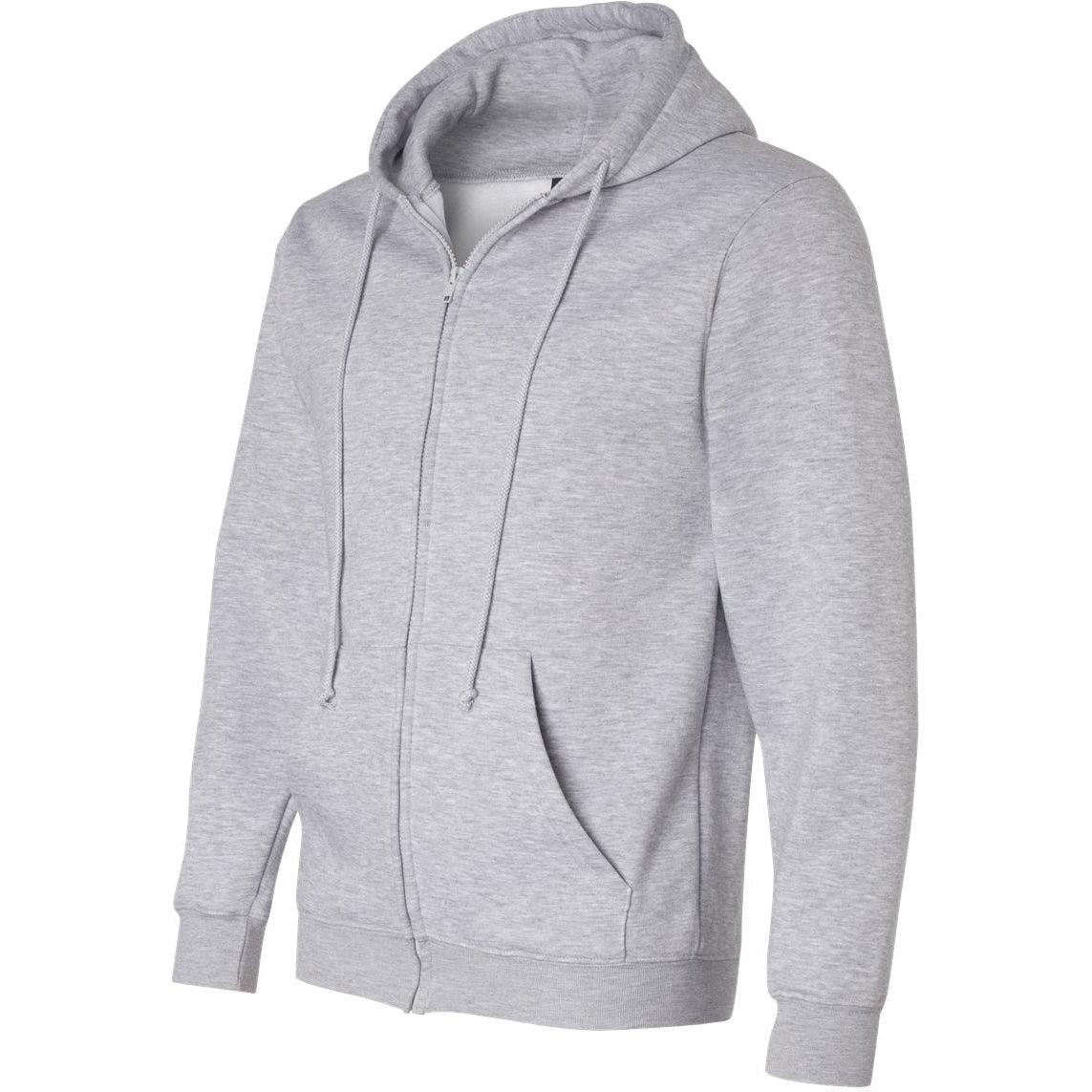 no-logo Bayside USA-Made FullZip Hooded Sweatshirt-Full Zips-Bayside-Thread Logic