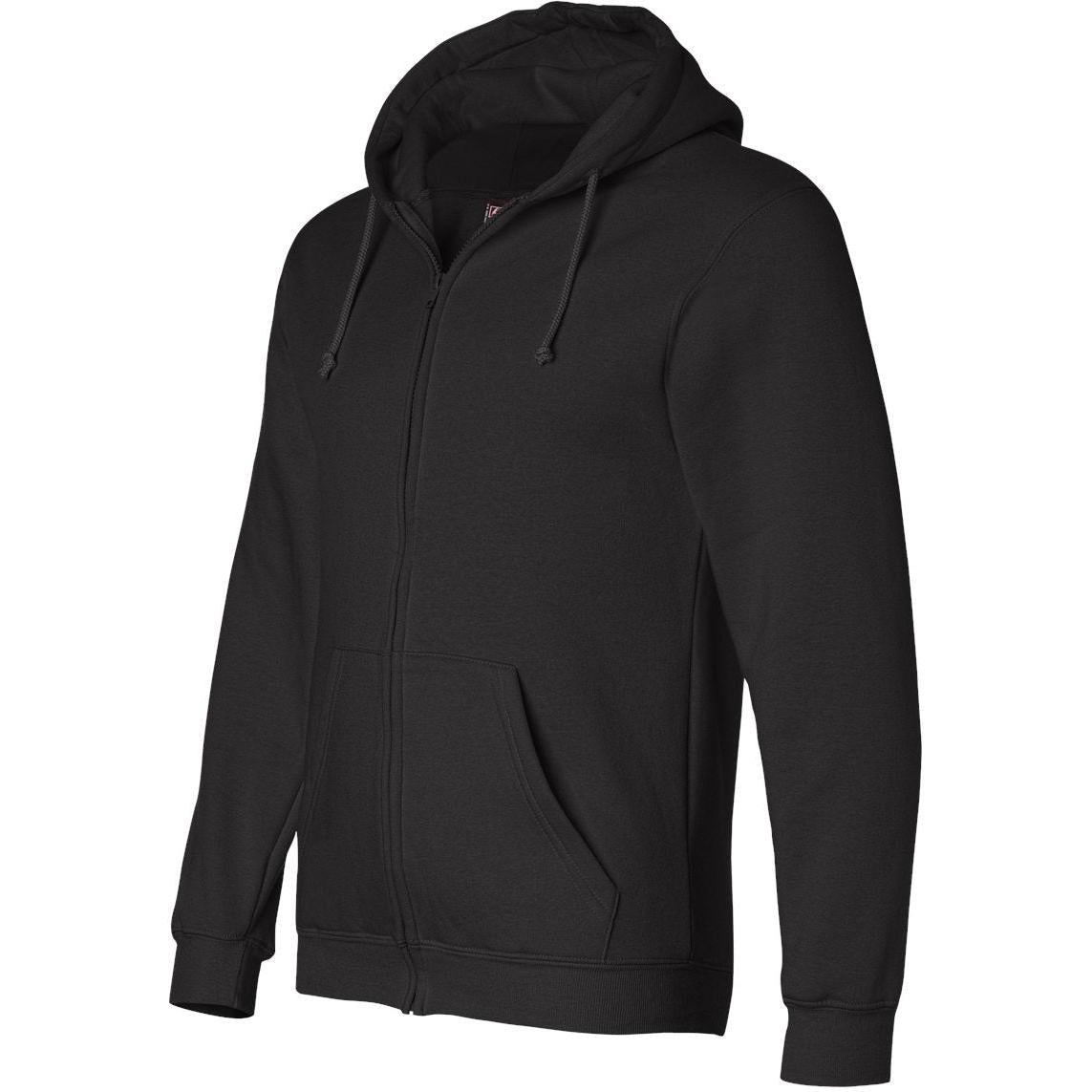no-logo Bayside USA-Made FullZip Hooded Sweatshirt-Full Zips-Bayside-Thread Logic
