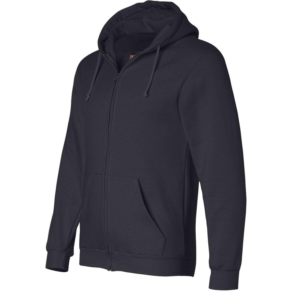 no-logo Bayside USA-Made FullZip Hooded Sweatshirt-Full Zips-Bayside-Thread Logic