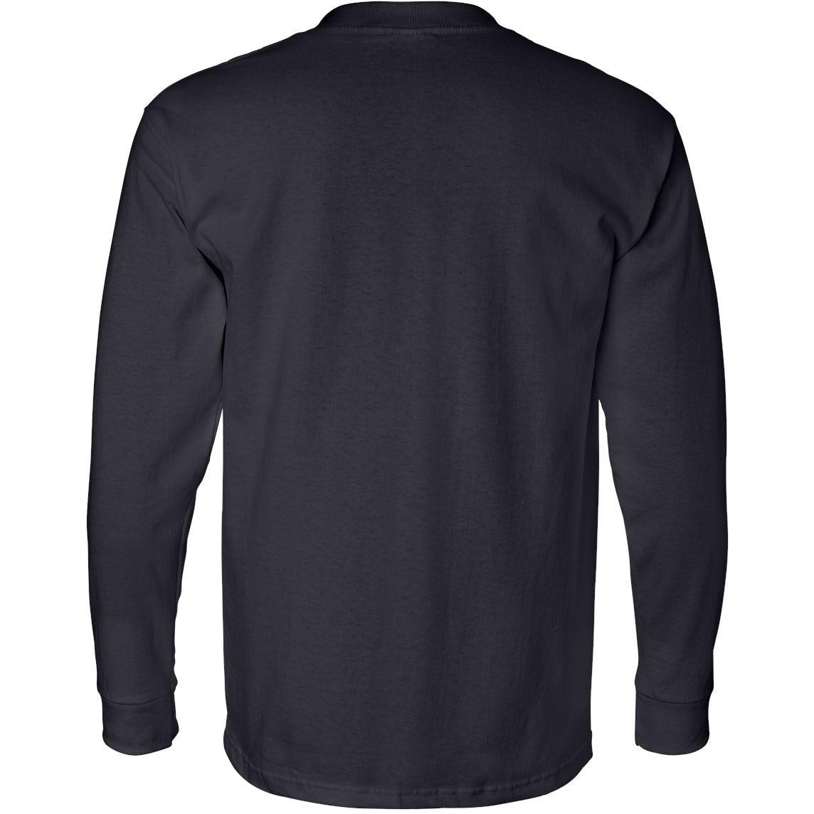 no-logo Bayside USA-Made Long Sleeve TShirt with a Pocket-Men's T Shirts-Bayside-Thread Logic