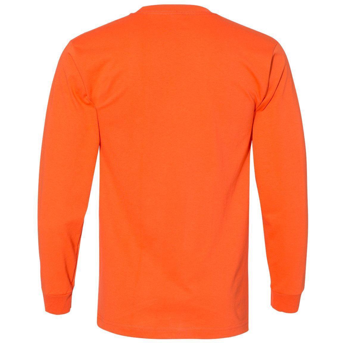 no-logo Bayside USA-Made Long Sleeve TShirt with a Pocket-Men's T Shirts-Bayside-Thread Logic