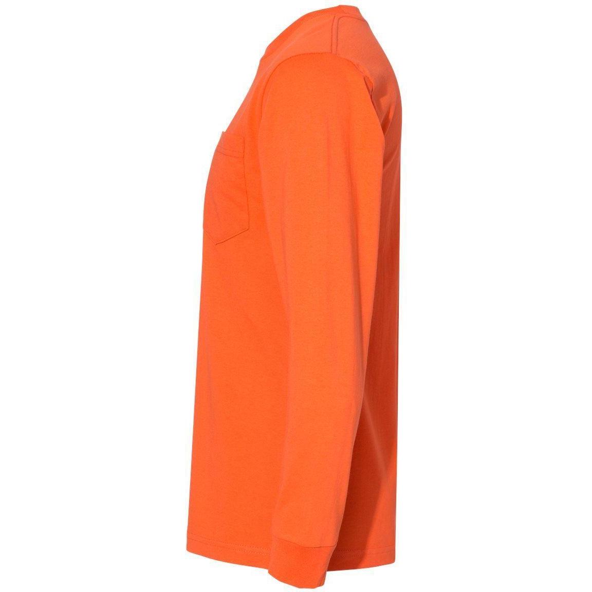 no-logo Bayside USA-Made Long Sleeve TShirt with a Pocket-Men's T Shirts-Bayside-Thread Logic