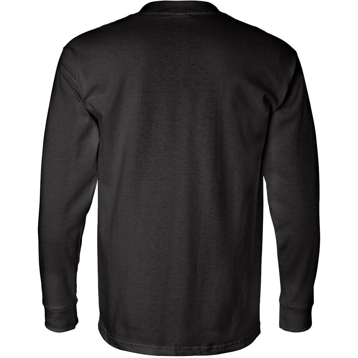 no-logo Bayside USA-Made Long Sleeve TShirt with a Pocket-Men's T Shirts-Bayside-Thread Logic