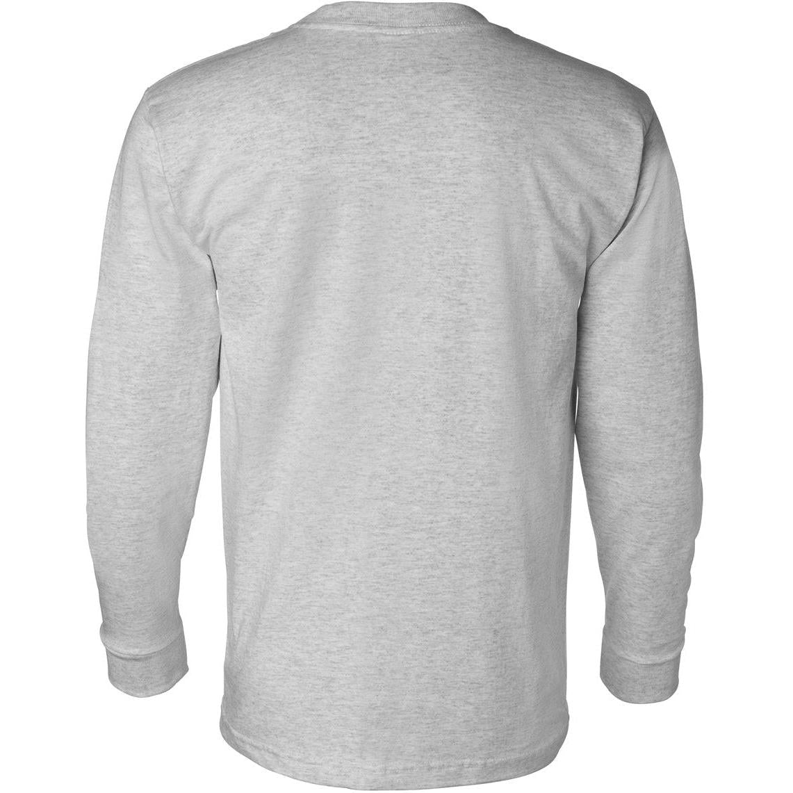 no-logo Bayside USA-Made Long Sleeve TShirt with a Pocket-Men's T Shirts-Bayside-Thread Logic