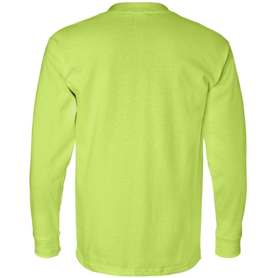 no-logo Bayside USA-Made Long Sleeve TShirt with a Pocket-Men's T Shirts-Bayside-Thread Logic
