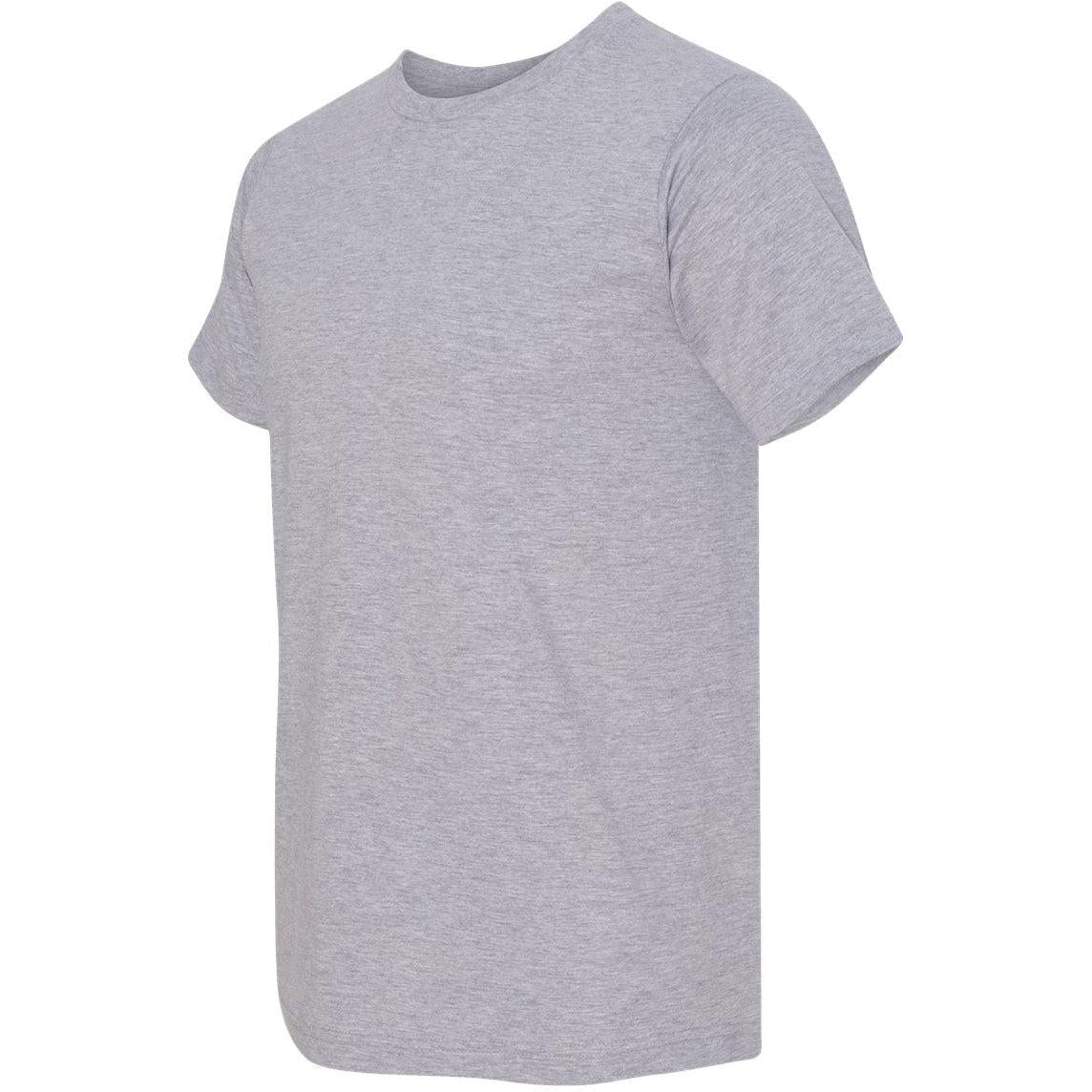 no-logo Bayside USA-Made Ringspun 50/50 Heather Unisex TShirt-Polos-Bayside-Thread Logic
