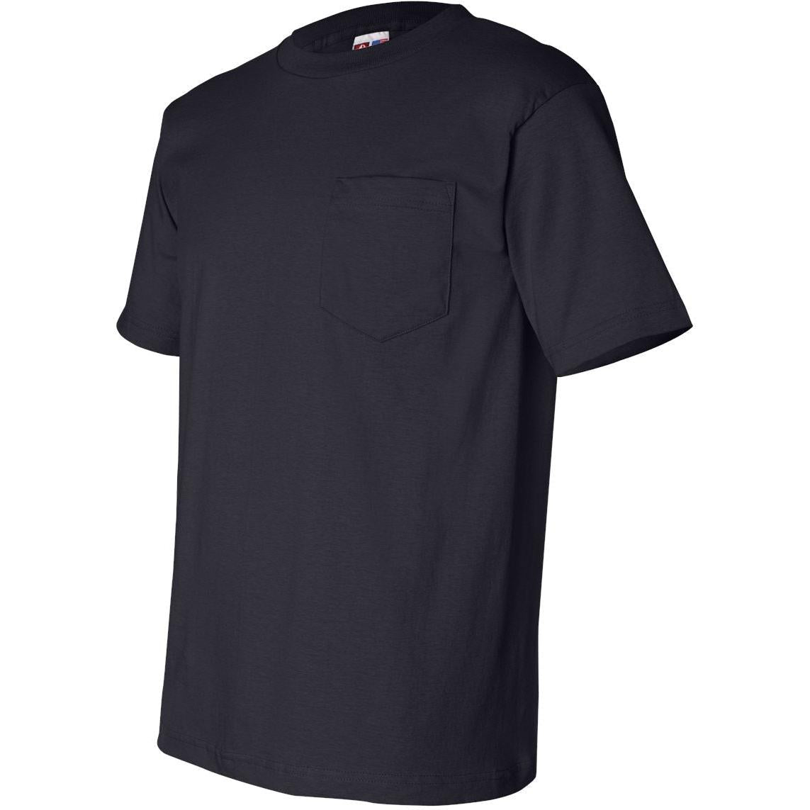no-logo Bayside USA-Made Short Sleeve TShirt with a Pocket-Polos-Bayside-Thread Logic