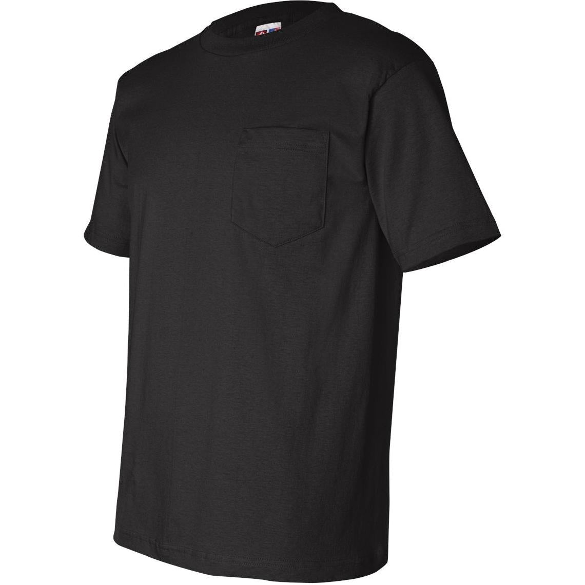 no-logo Bayside USA-Made Short Sleeve TShirt with a Pocket-Polos-Bayside-Thread Logic