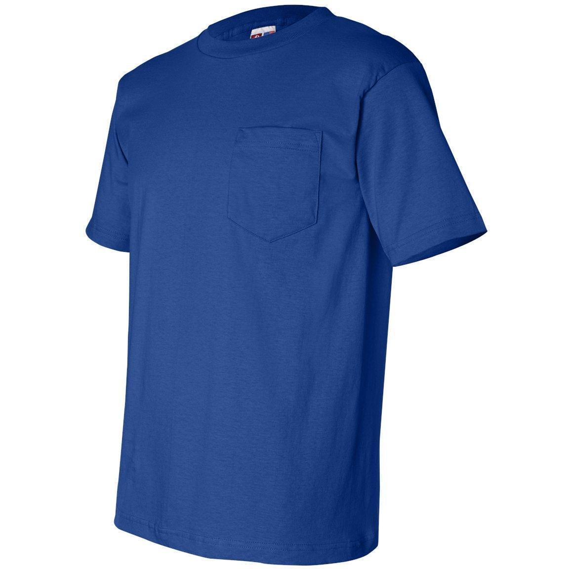 no-logo Bayside USA-Made Short Sleeve TShirt with a Pocket-Polos-Bayside-Thread Logic