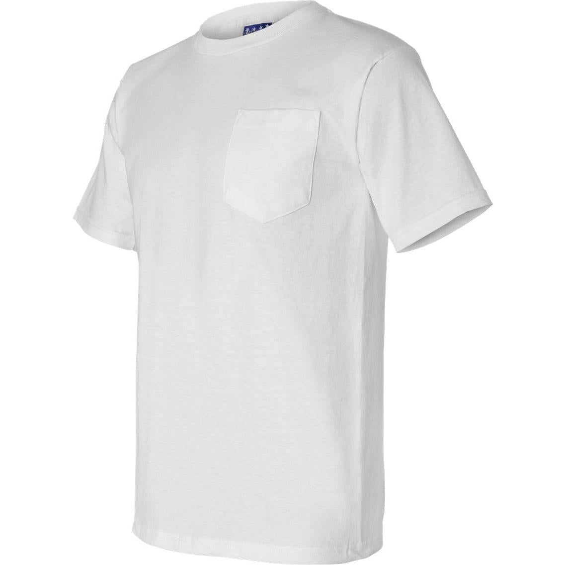 no-logo Bayside Union-Made Short Sleeve TShirt with a Pocket-Polos-Bayside-Thread Logic