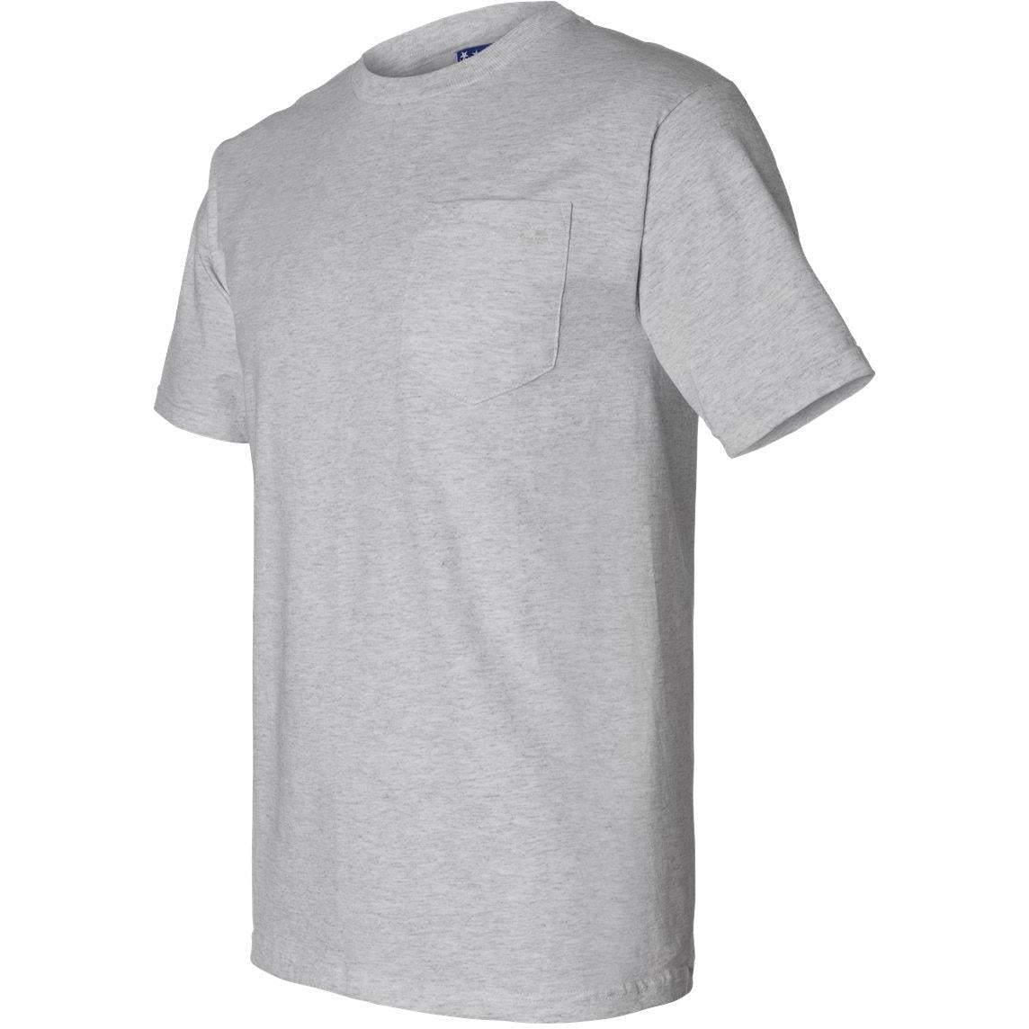 no-logo Bayside Union-Made Short Sleeve TShirt with a Pocket-Polos-Bayside-Thread Logic