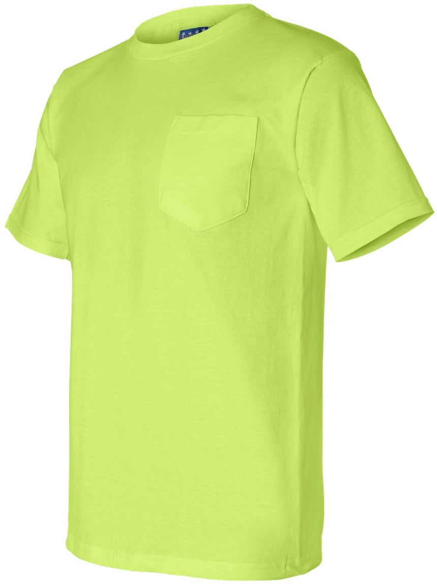 no-logo Bayside Union-Made Short Sleeve TShirt with a Pocket-Men's T Shirts-Bayside-Thread Logic