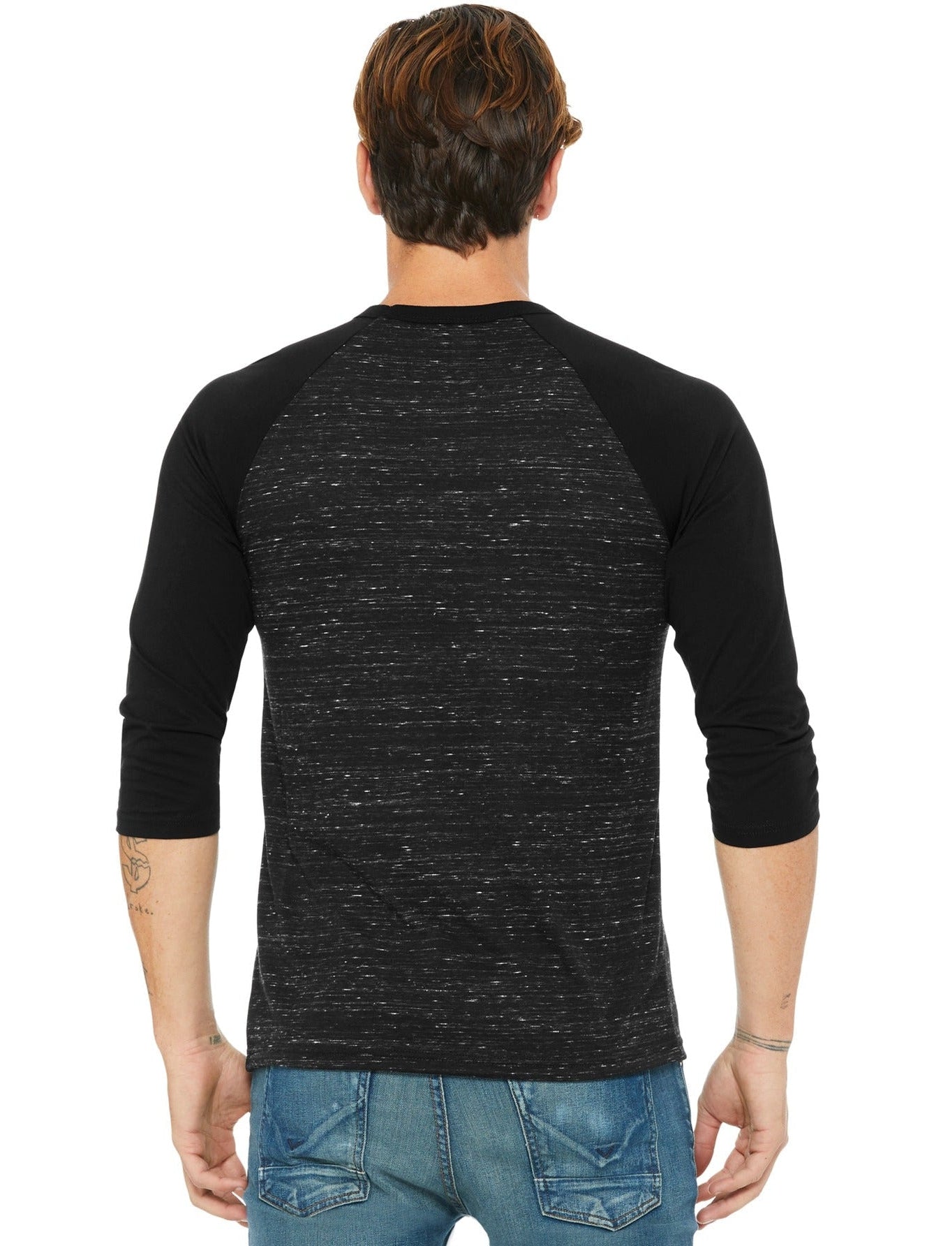 no-logo Bella+Canvas 3/4-Sleeve Baseball Tee-Regular-Bella&Canvas-Thread Logic