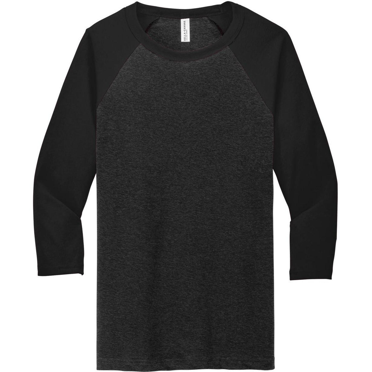 no-logo Bella+Canvas 3/4-Sleeve Baseball Tee