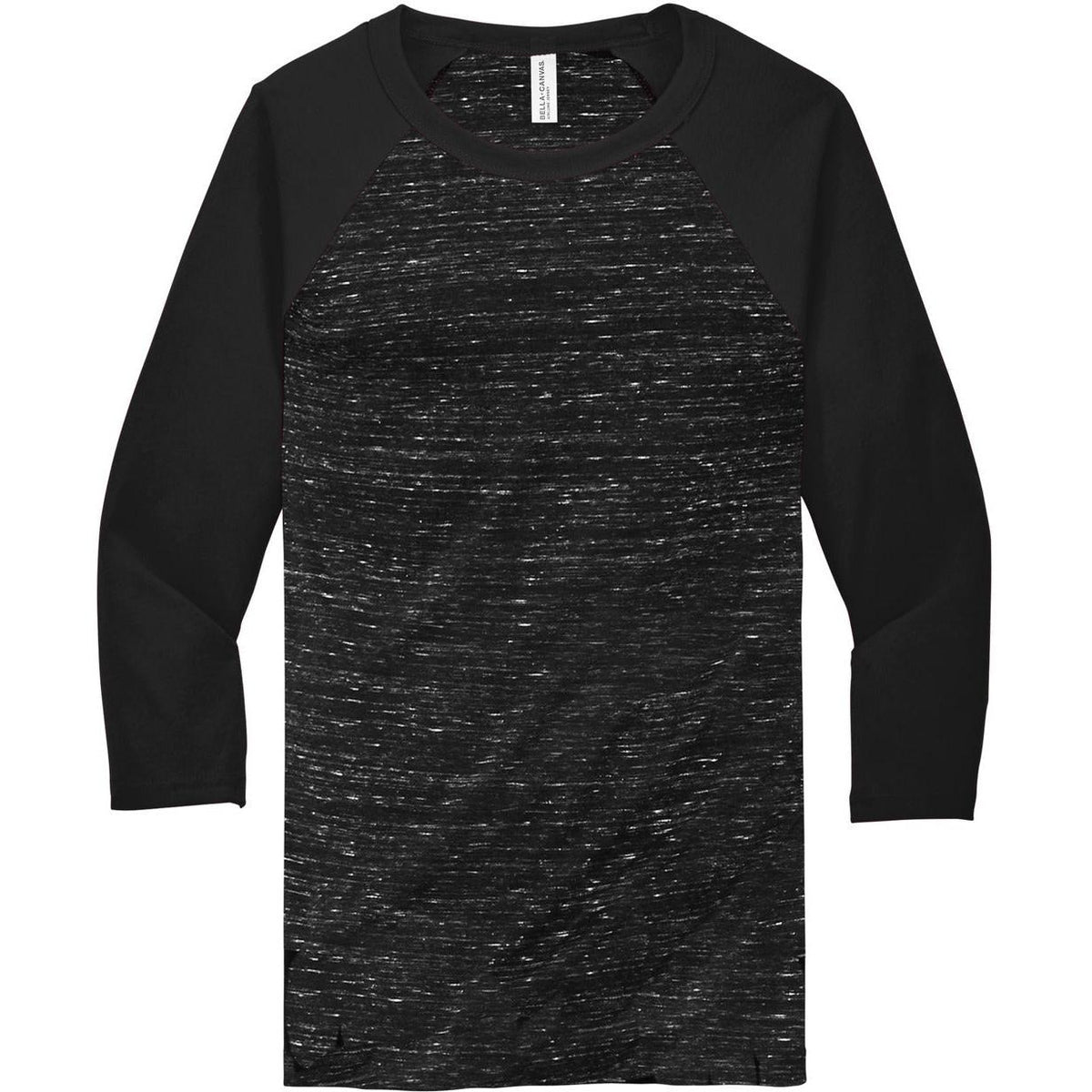 no-logo Bella+Canvas 3/4-Sleeve Baseball Tee