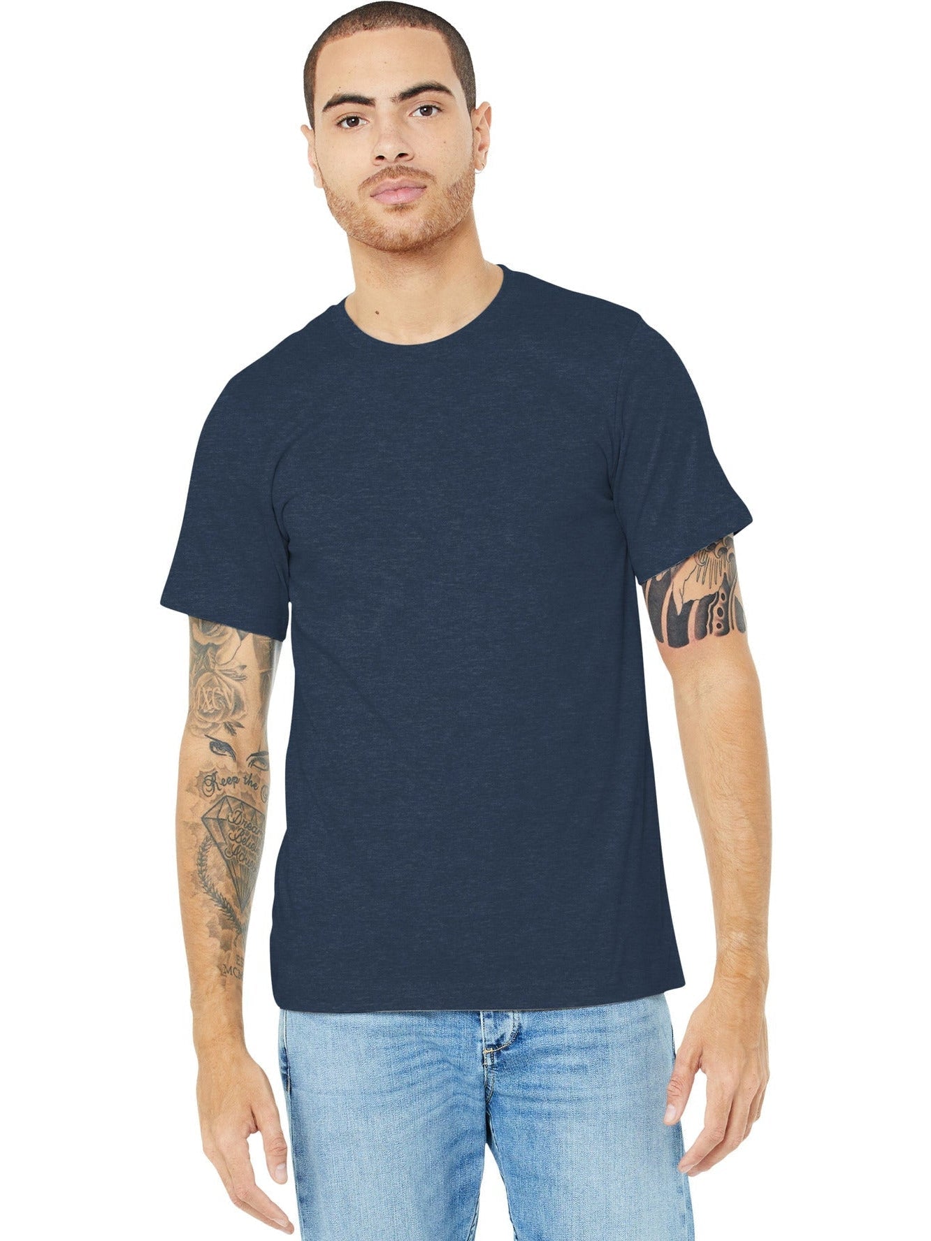no-logo Bella+Canvas Heather CVC Short Sleeve Tee-Regular-Bella&Canvas-Thread Logic