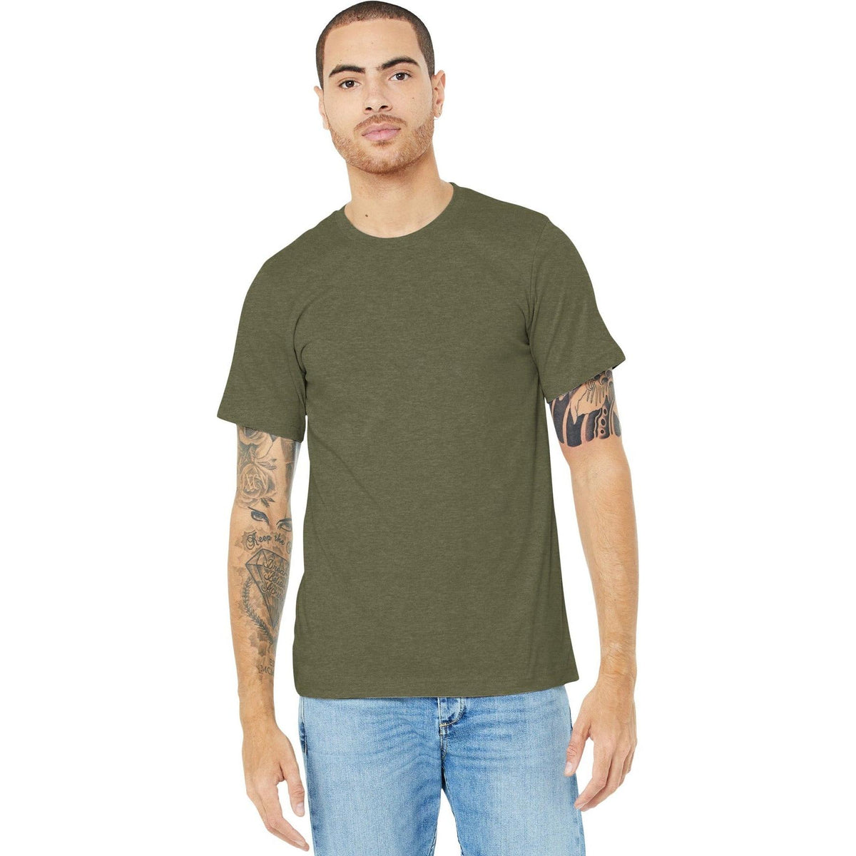 no-logo Bella+Canvas Heather CVC Short Sleeve Tee-Regular-Bella&Canvas-Thread Logic