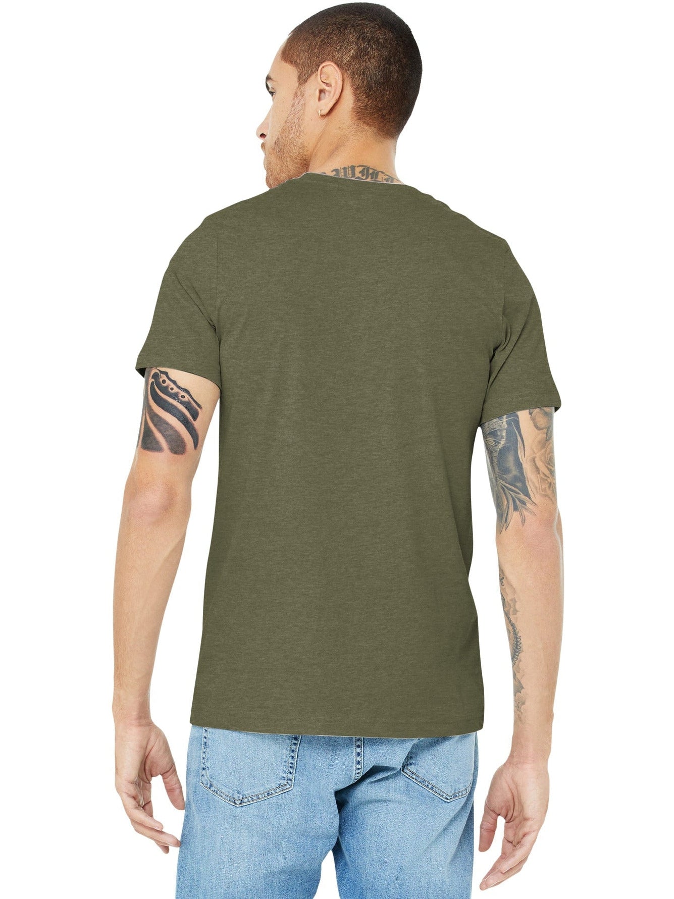 no-logo Bella+Canvas Heather CVC Short Sleeve Tee-Regular-Bella&Canvas-Thread Logic