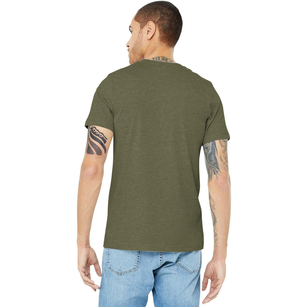 no-logo Bella+Canvas Heather CVC Short Sleeve Tee-Regular-Bella&Canvas-Thread Logic