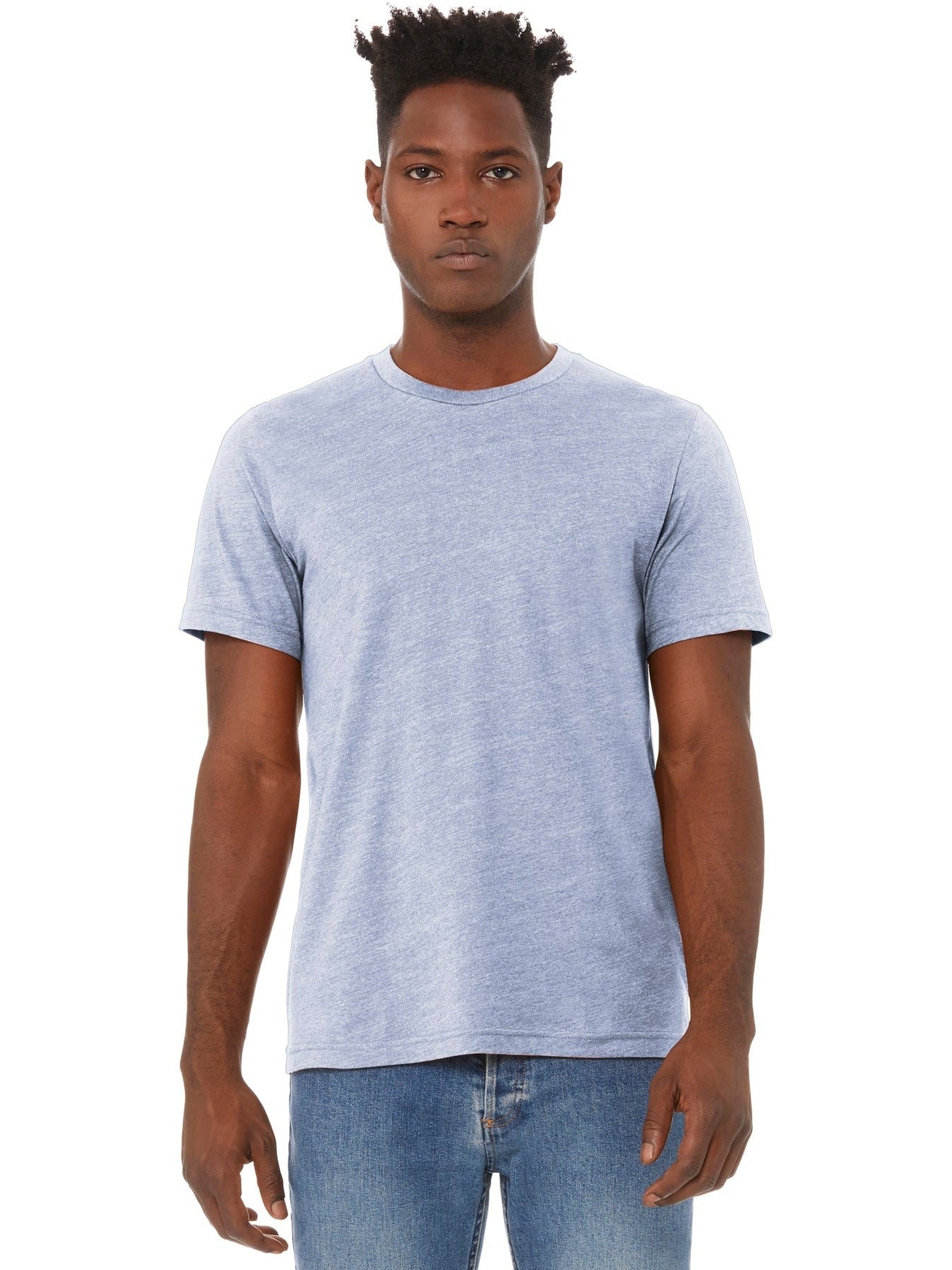 no-logo Bella+Canvas Heather CVC Short Sleeve Tee-Regular-Bella&Canvas-Thread Logic