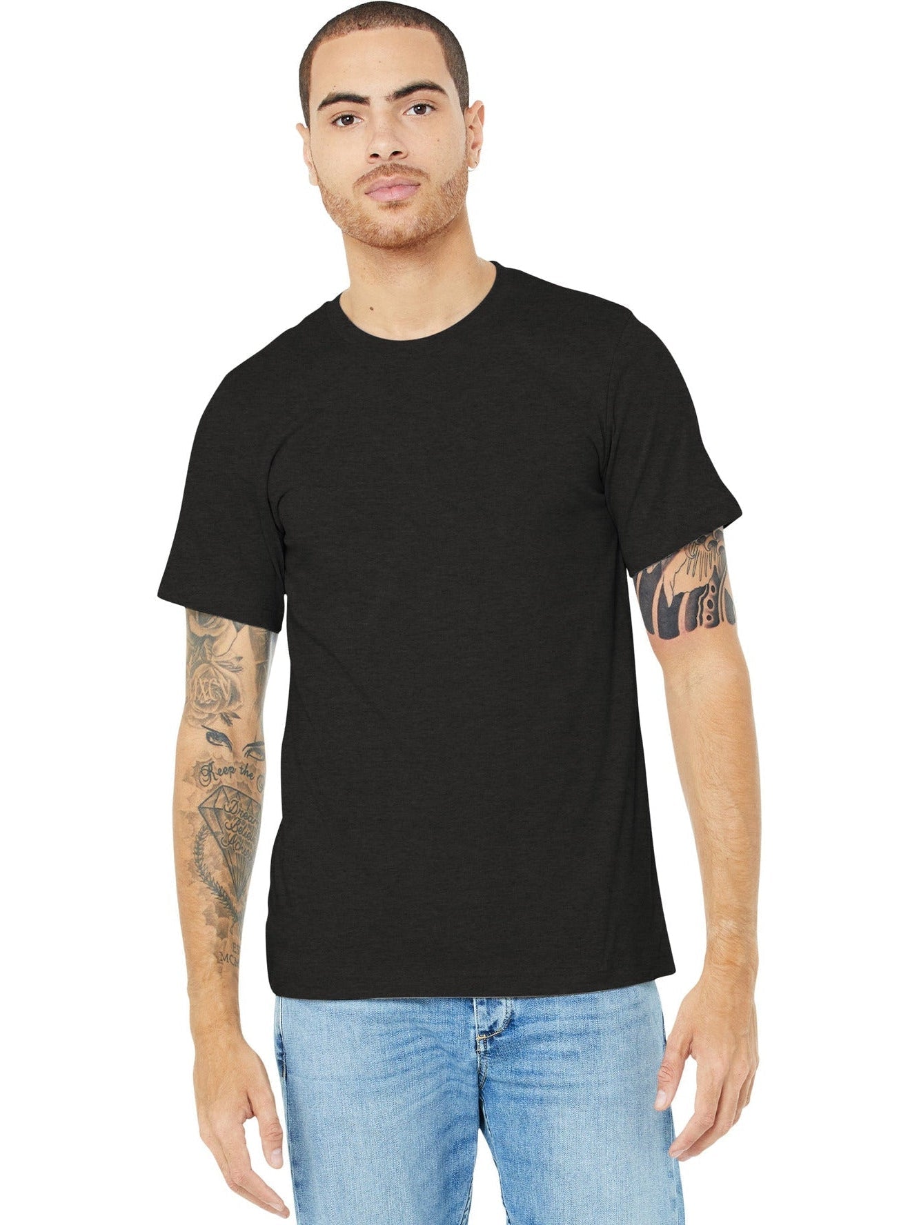no-logo Bella+Canvas Heather CVC Short Sleeve Tee-Regular-Bella&Canvas-Thread Logic