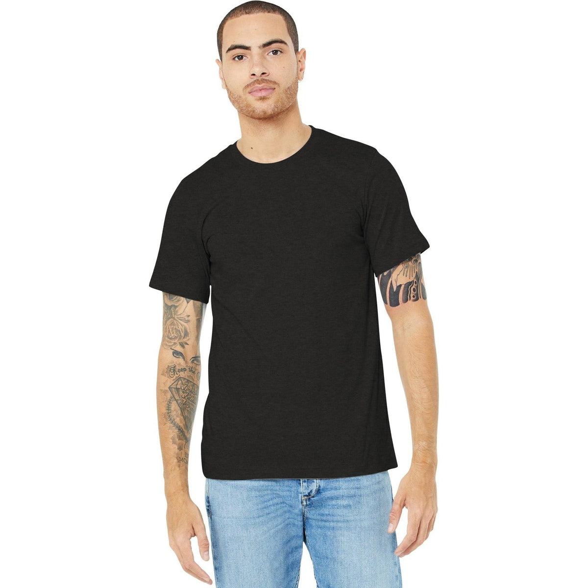 no-logo Bella+Canvas Heather CVC Short Sleeve Tee-Regular-Bella&Canvas-Thread Logic