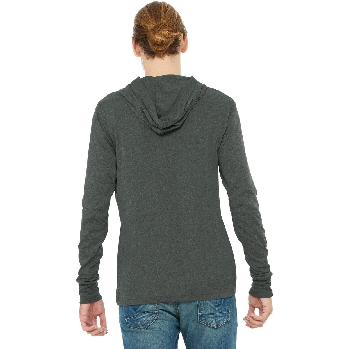 no-logo Bella+Canvas Jersey Long Sleeve Hoodie-Regular-Bella&Canvas-Thread Logic