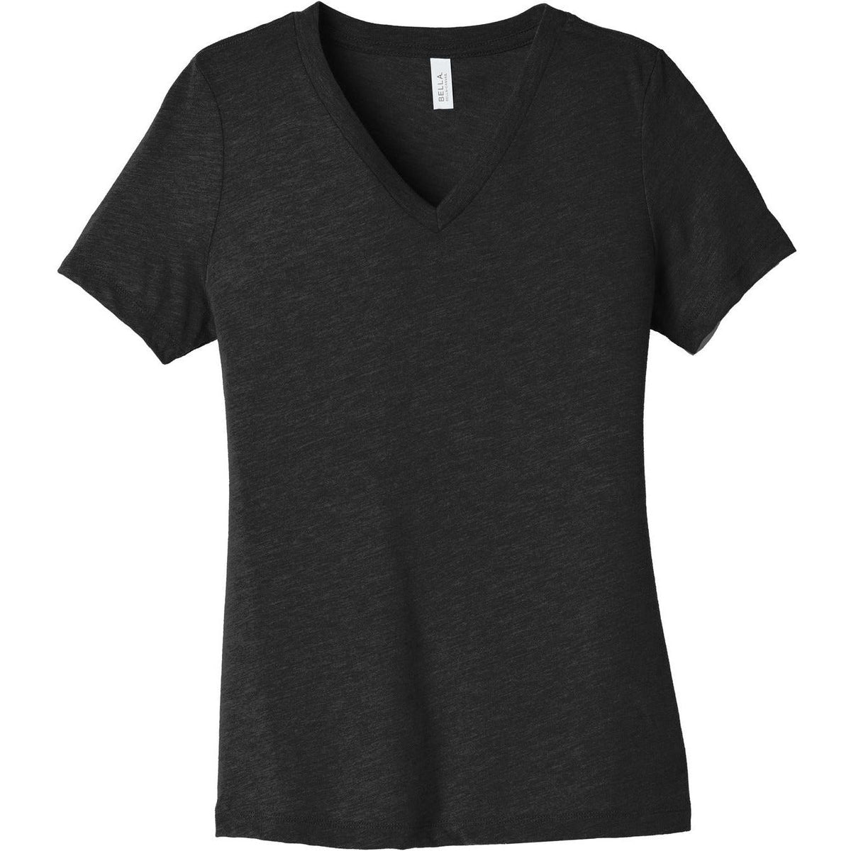 no-logo Bella+Canvas Ladies Relaxed Heather CVC V-Neck Tee