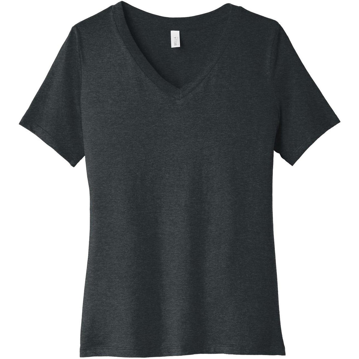 no-logo Bella+Canvas Ladies Relaxed Heather CVC V-Neck Tee