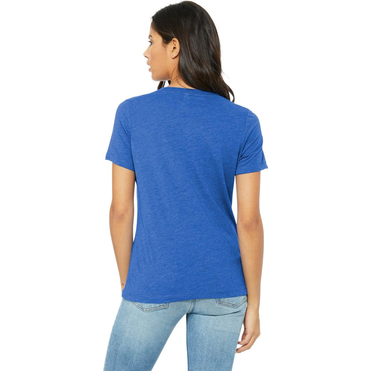 no-logo Bella+Canvas Ladies Relaxed Triblend V-Neck Tee-Regular-Bella&Canvas-Thread Logic