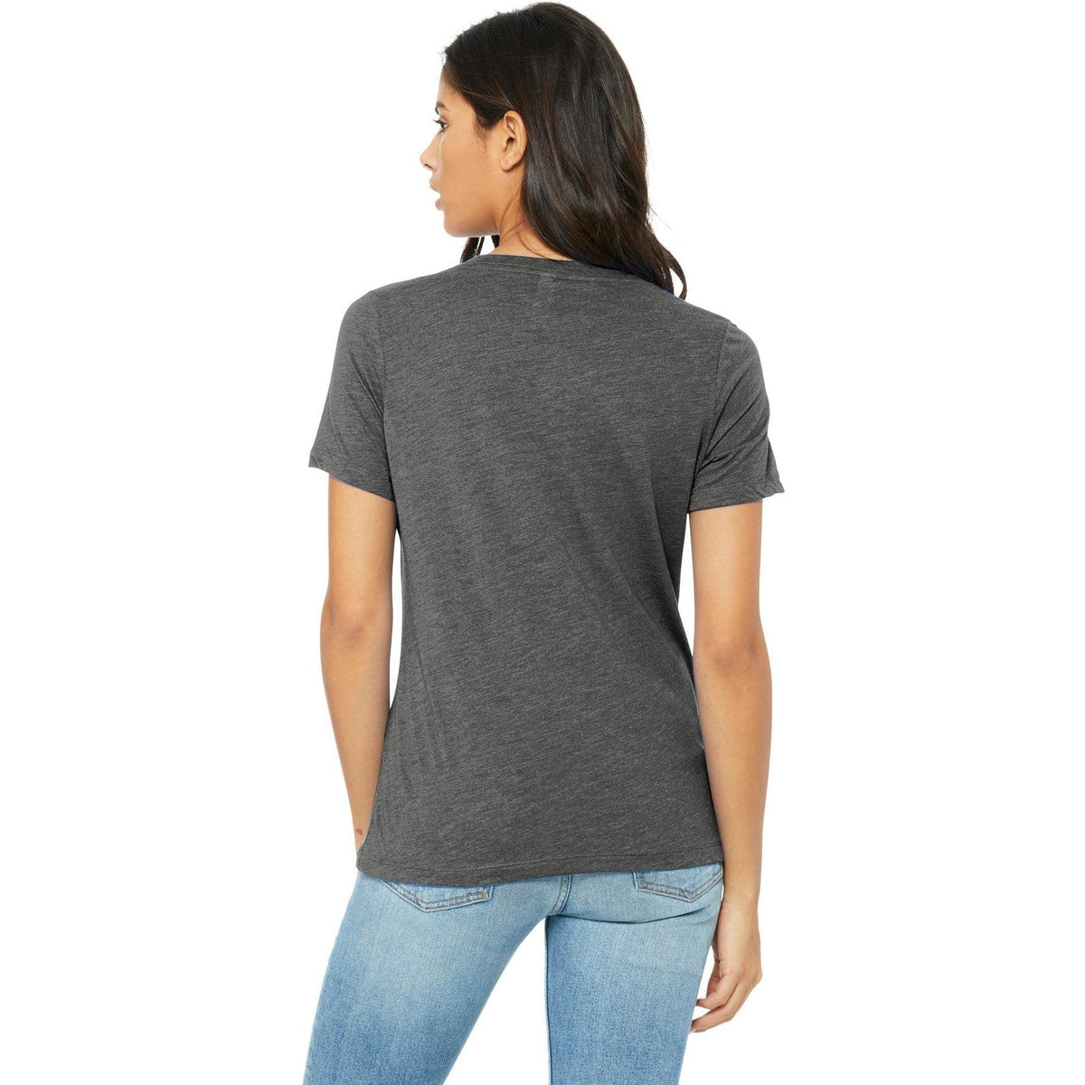 no-logo Bella+Canvas Ladies Relaxed Triblend V-Neck Tee-Regular-Bella&Canvas-Thread Logic